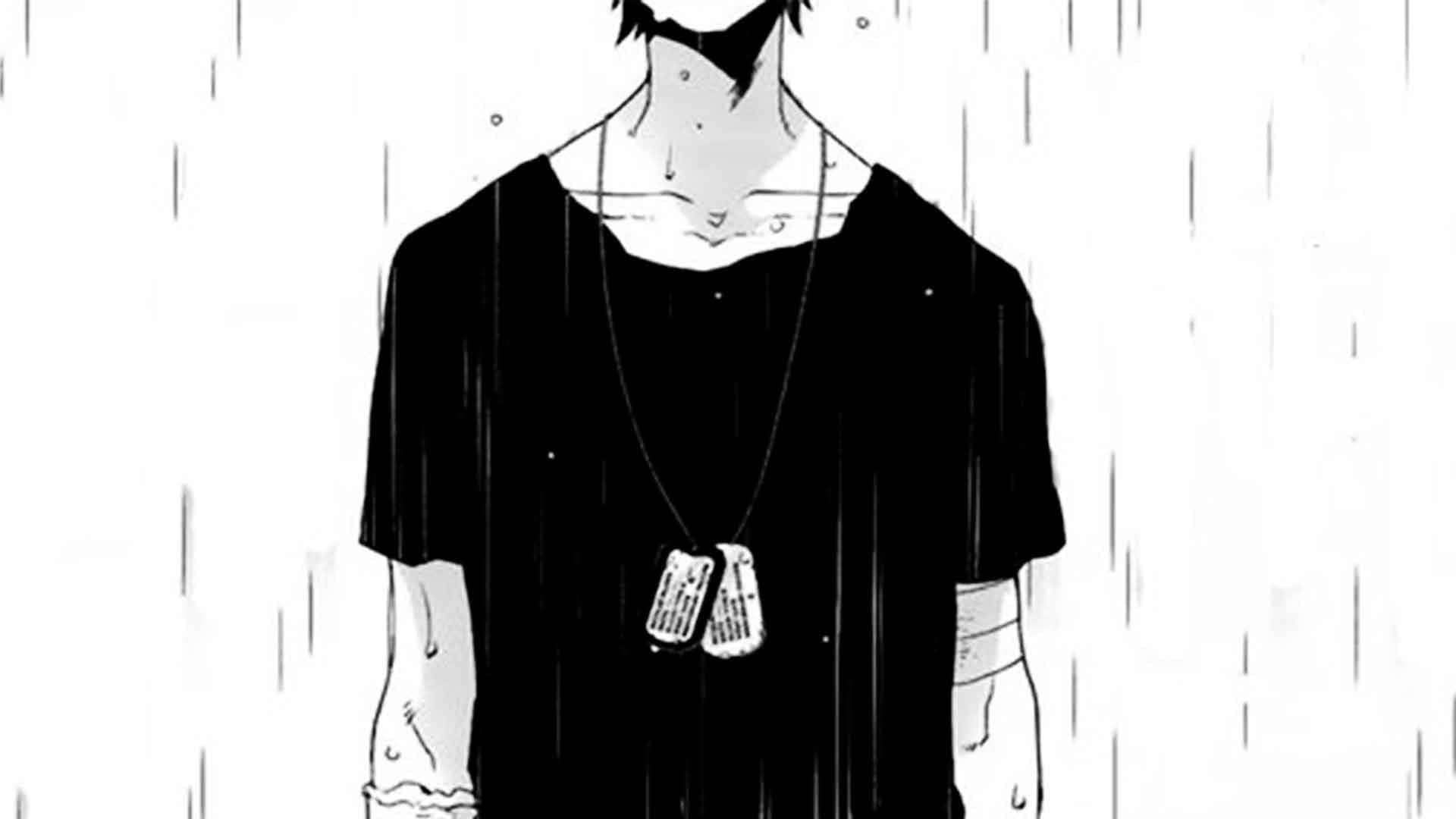 Trauriger,deprimierender Anime Nightcore Junge Im Regen Wallpaper