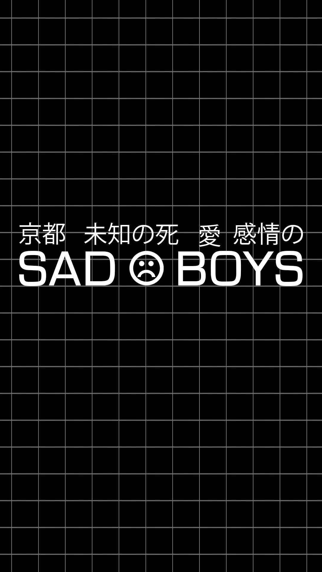 Sad Boys - A Black Background With The Words Sad Boys Wallpaper