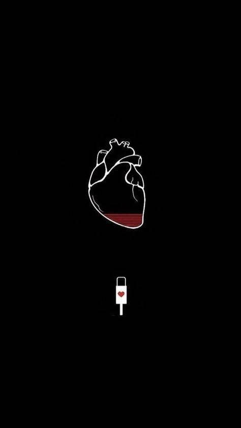 Download Sad & Drained Heart Iphone Wallpaper 