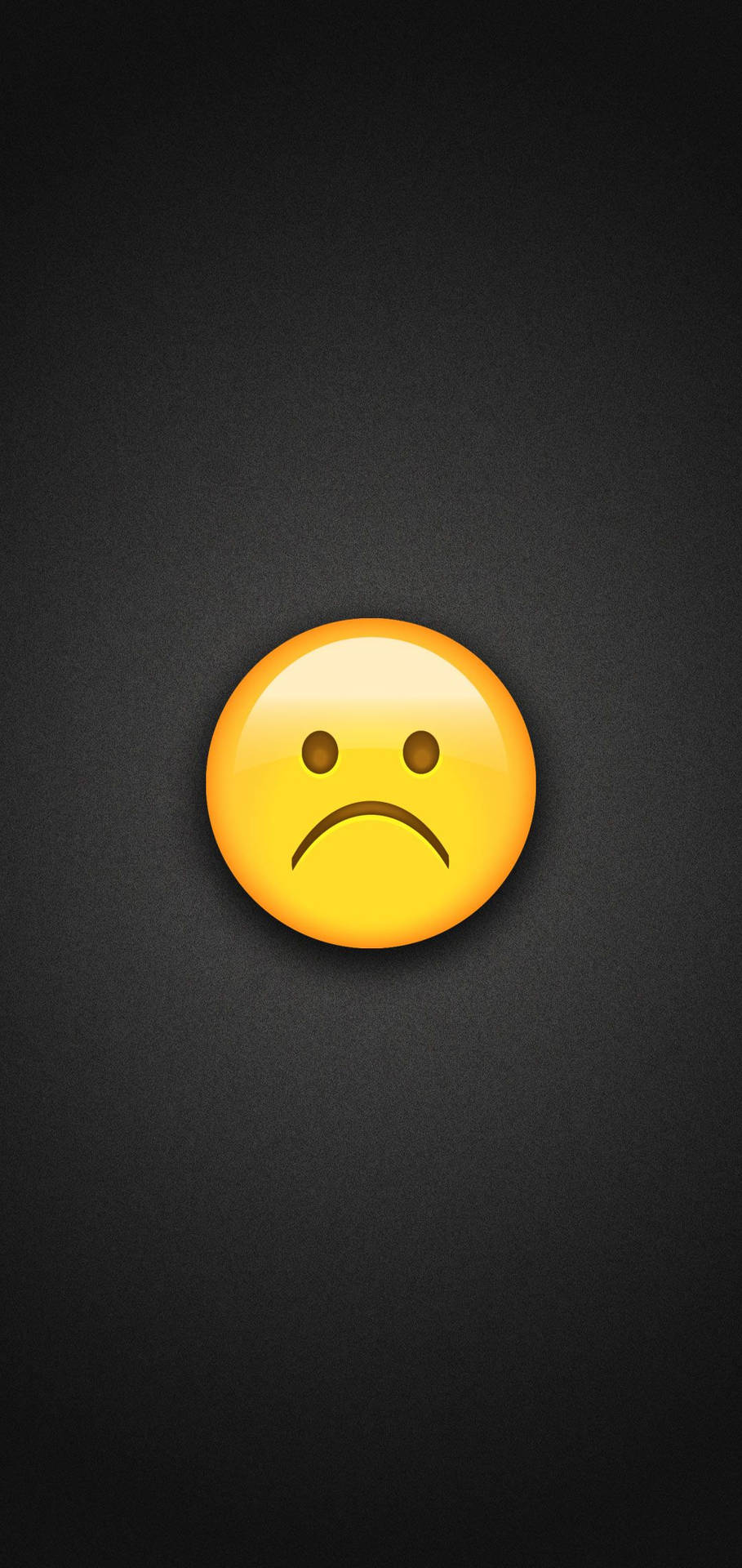 Sad Emoji Apple Black Background Wallpaper