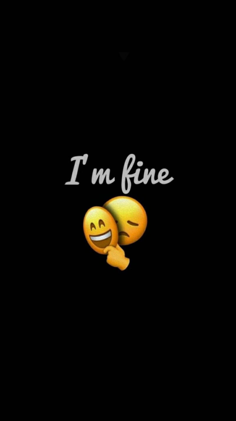 Sad Emoji Mask I'm Fine