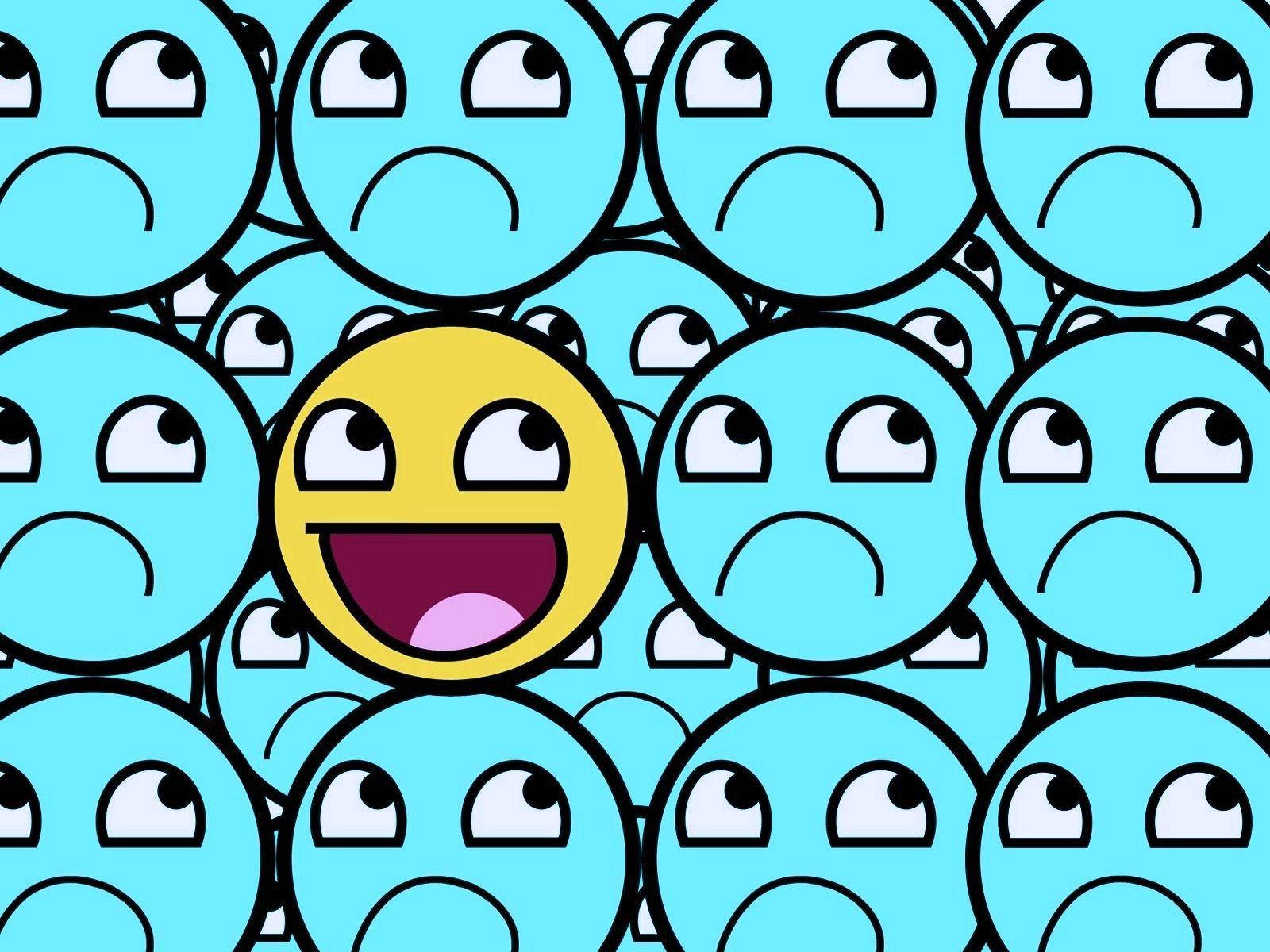 Sad Emojis And A Happy Face