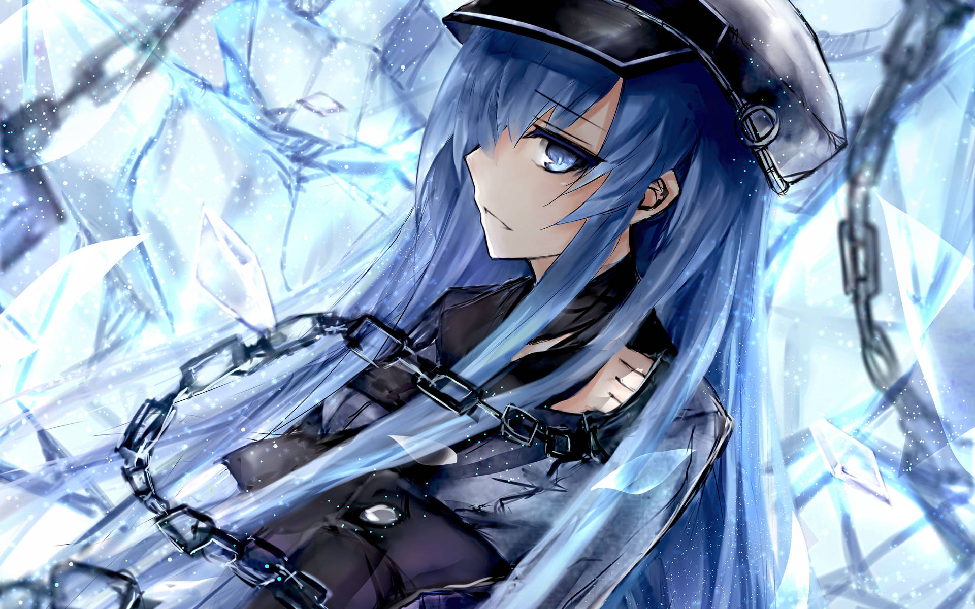 Sad Esdeath Covered In Ice Wallpaper