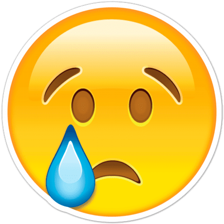 Sad Face Emojiwith Tear.png PNG