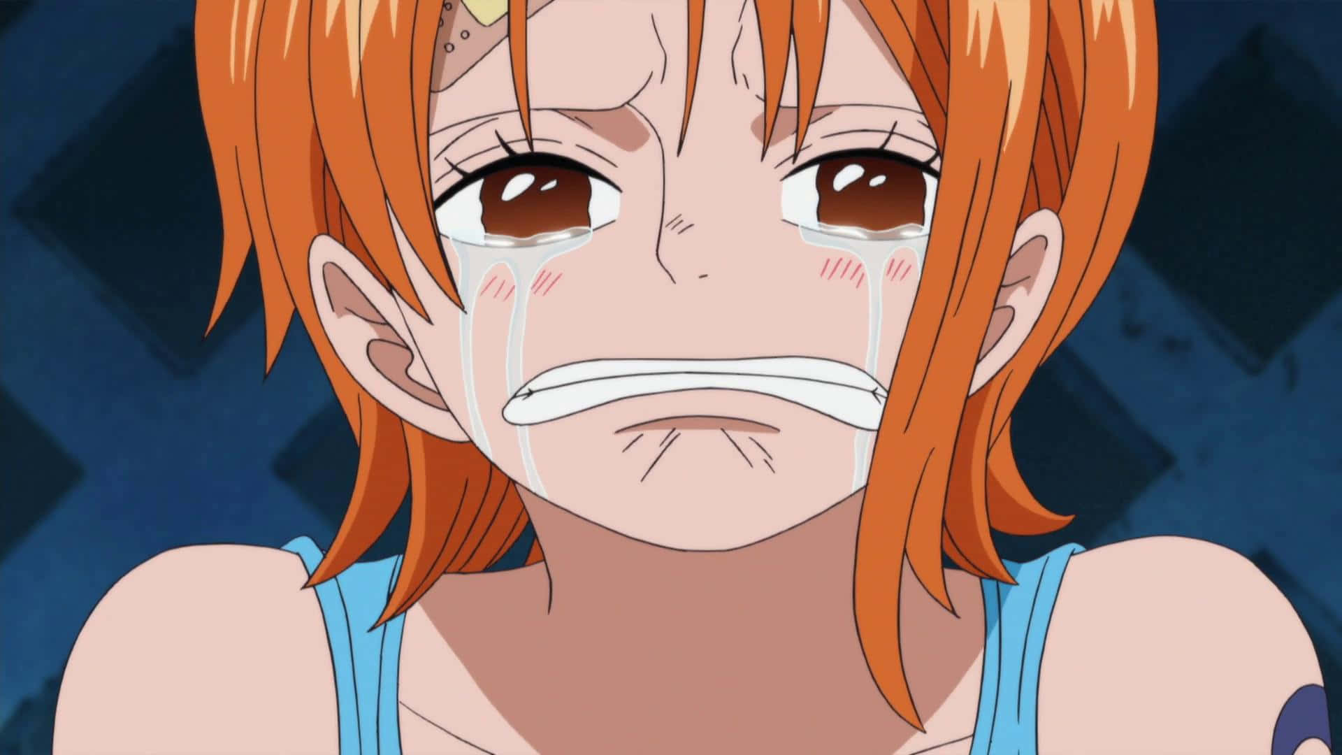 A Girl With Orange Hair Is Crying