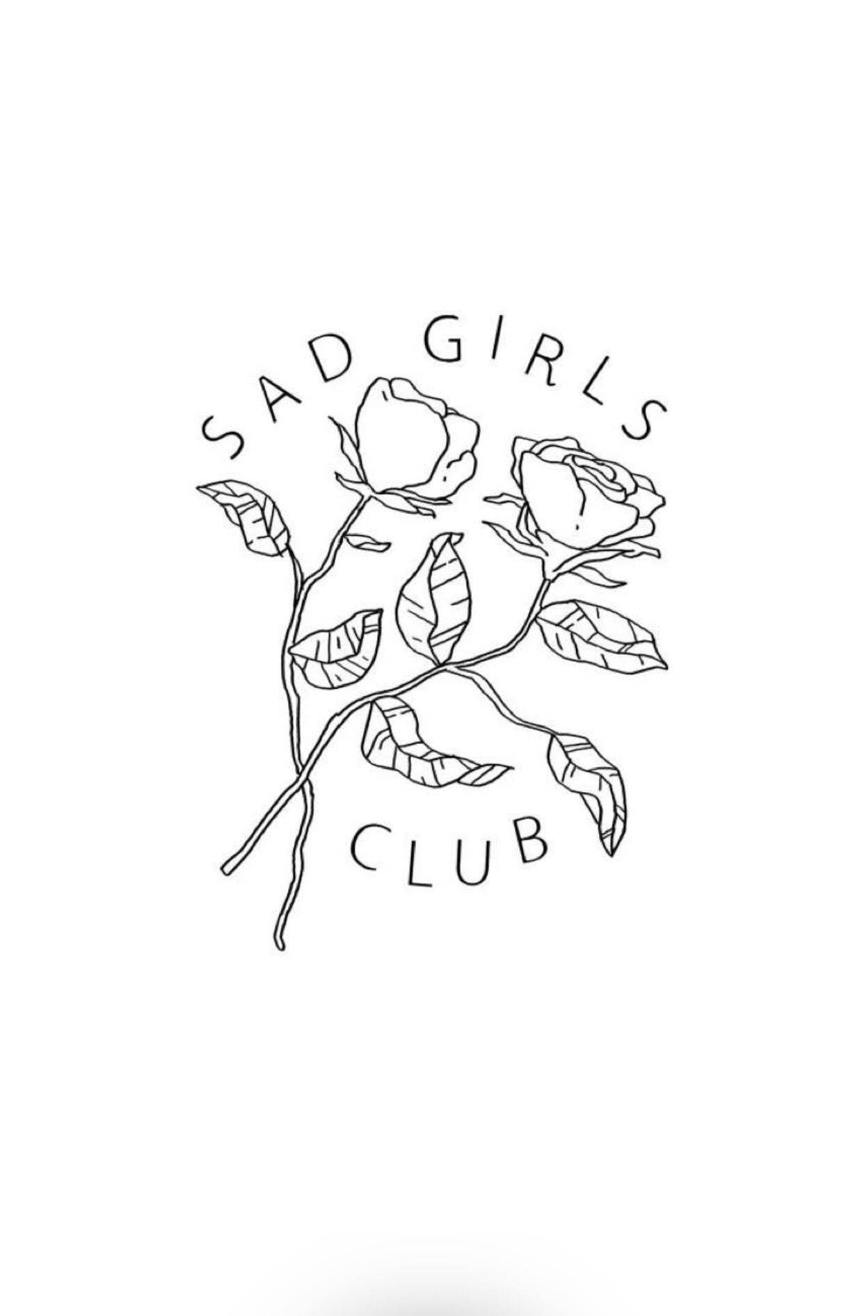 Sad Girls Club With Roses Indie Phone Picture