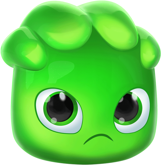 Sad Green Cartoon Frog PNG