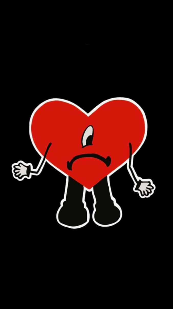Sad Heart Character Illustration Wallpaper