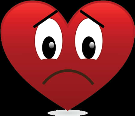 Sad Heart Emoji Graphic PNG