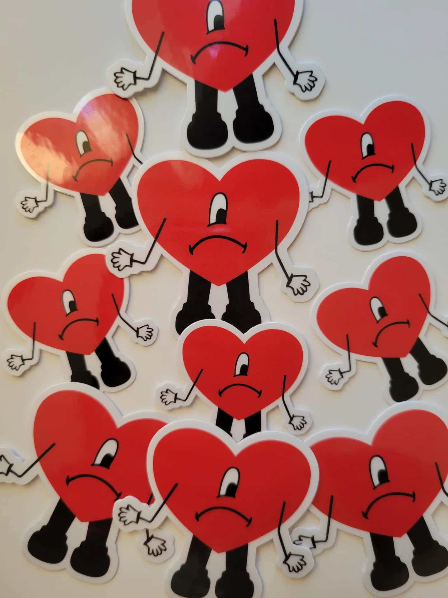 Sad Heart Stickers Collection Wallpaper