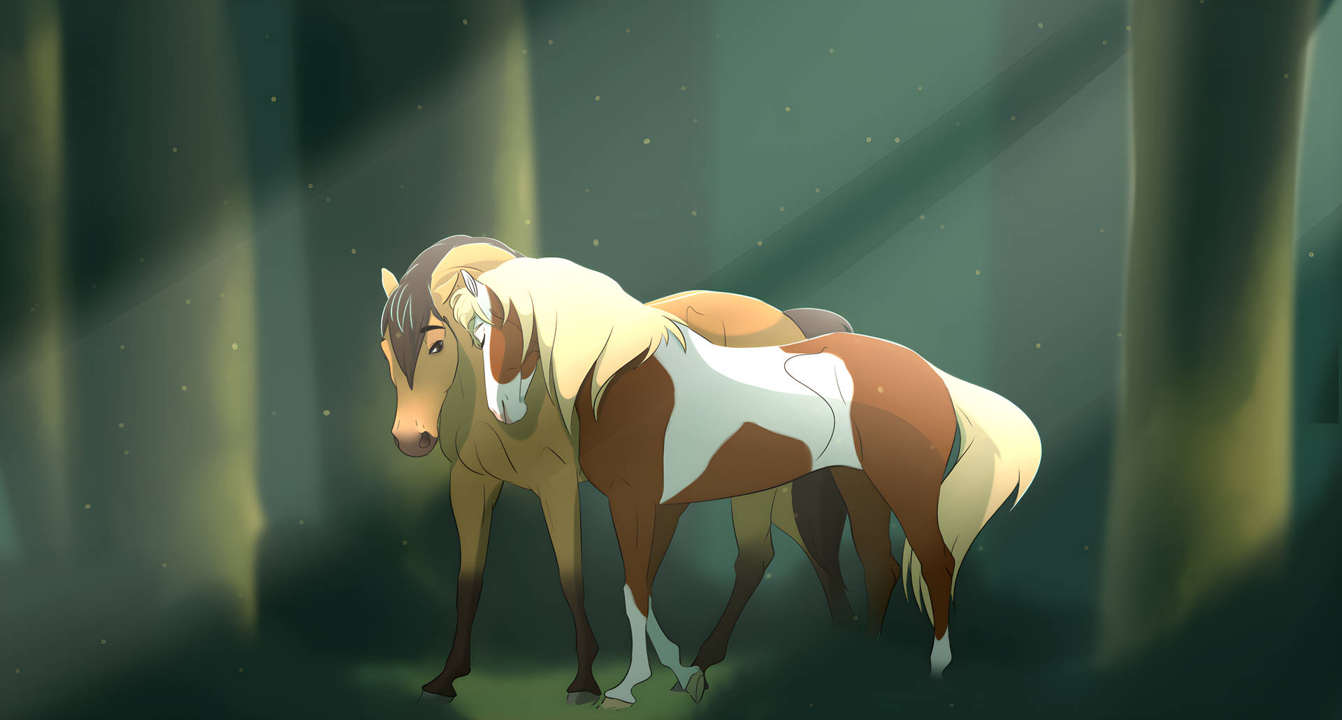 Sad Horses From Spirit Stallion Of The Cimarron Wallpaper