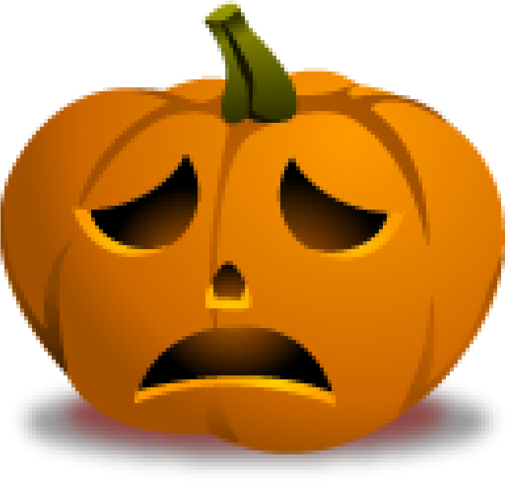 Sad Jack O Lantern Face PNG