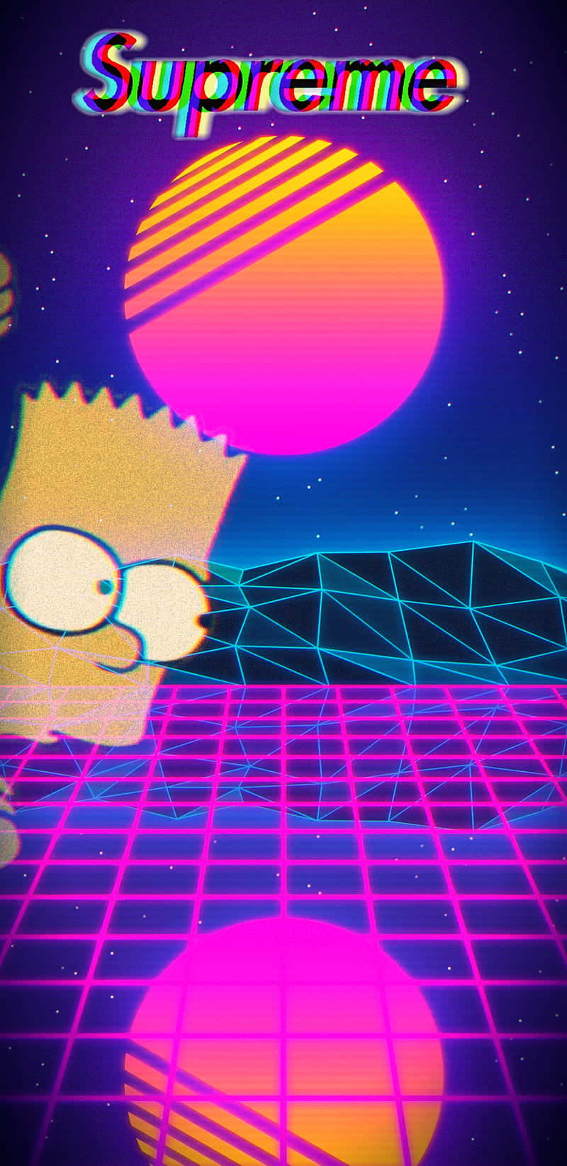 The Simpsons In A Futuristic Setting Wallpaper