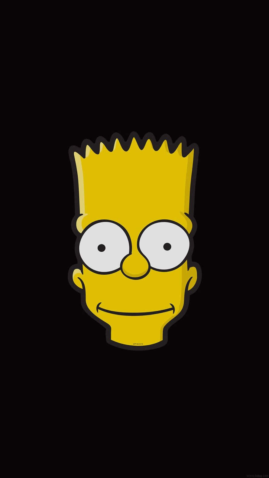 The Simpsons Face On A Black Background Wallpaper