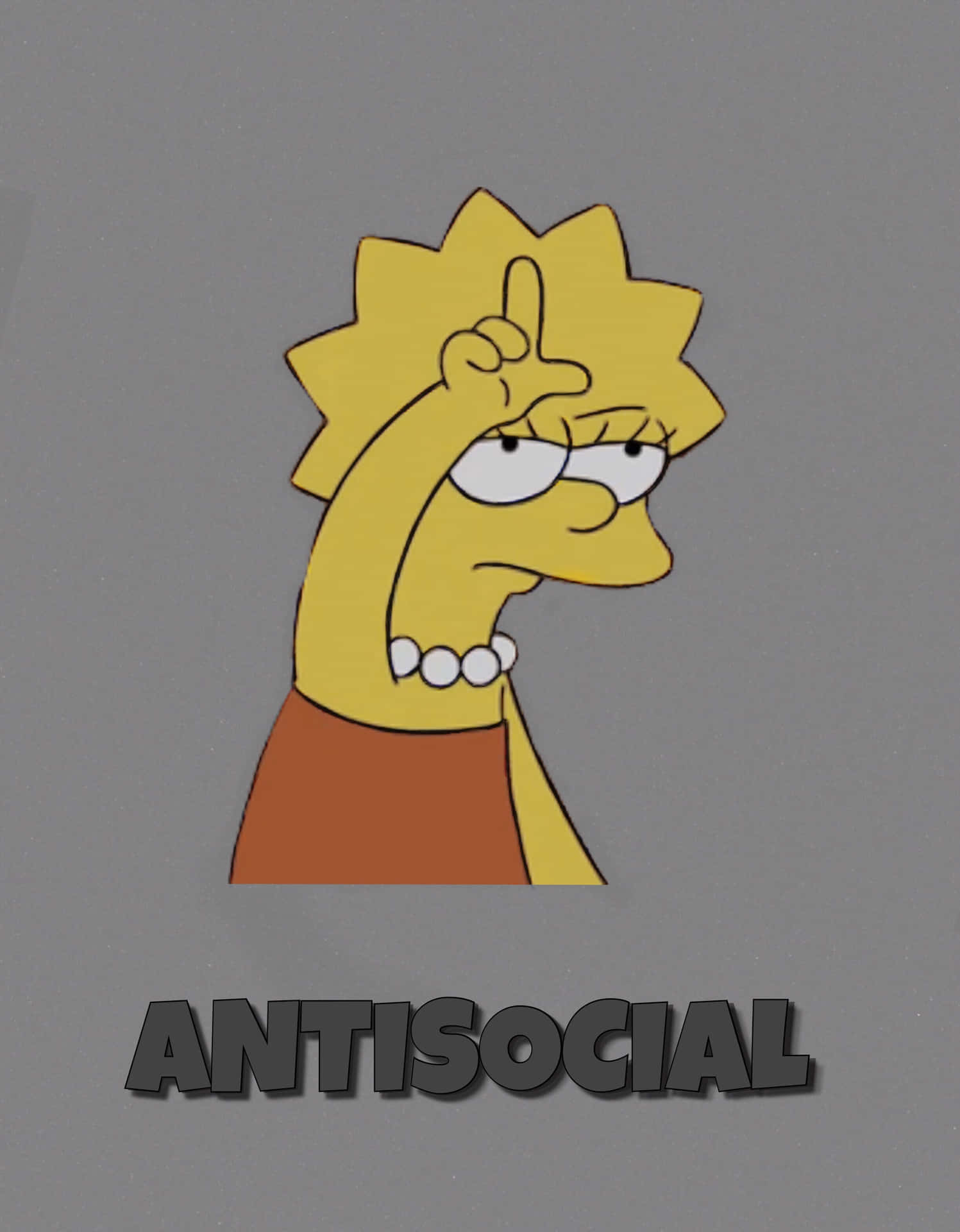 Sad Lisa Simpson Being Antisocial Wallpaper