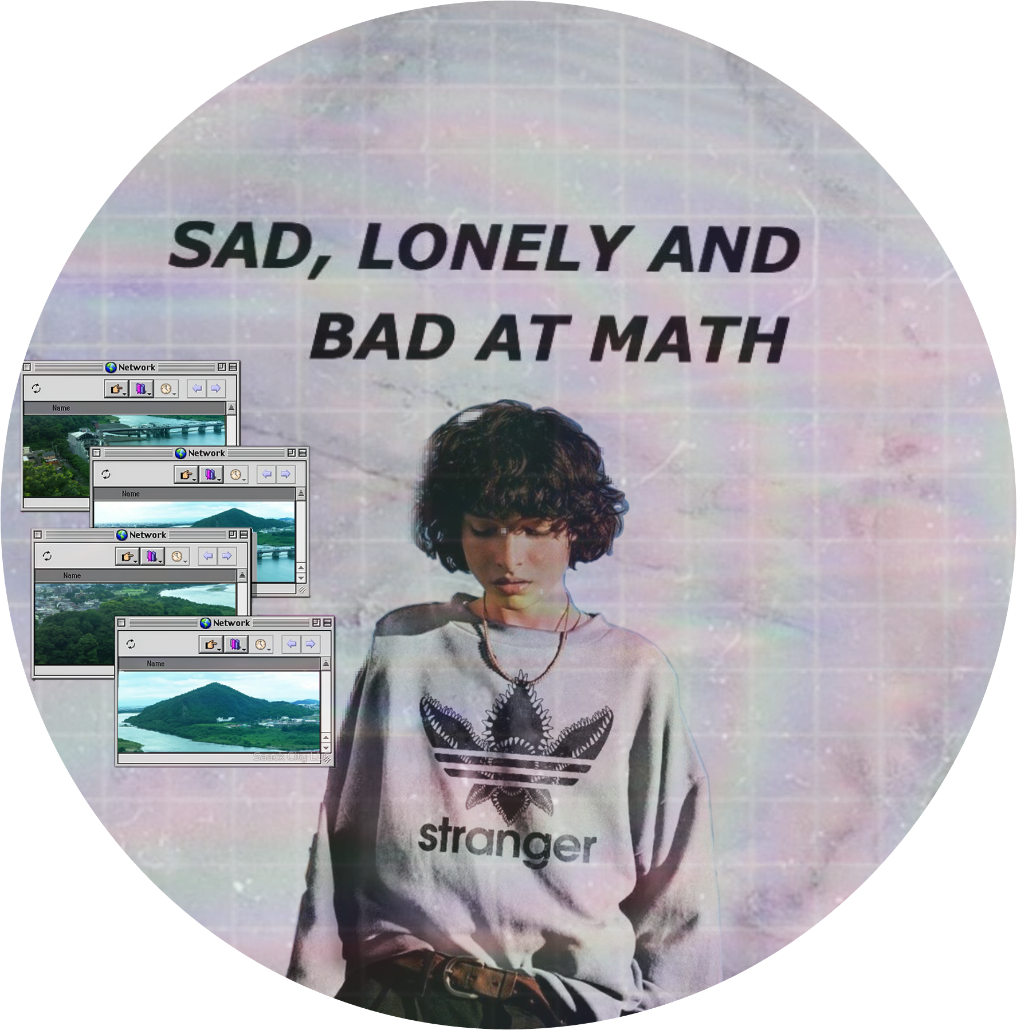 Sad Lonely Bad At Math Aesthetic Quote Image PNG