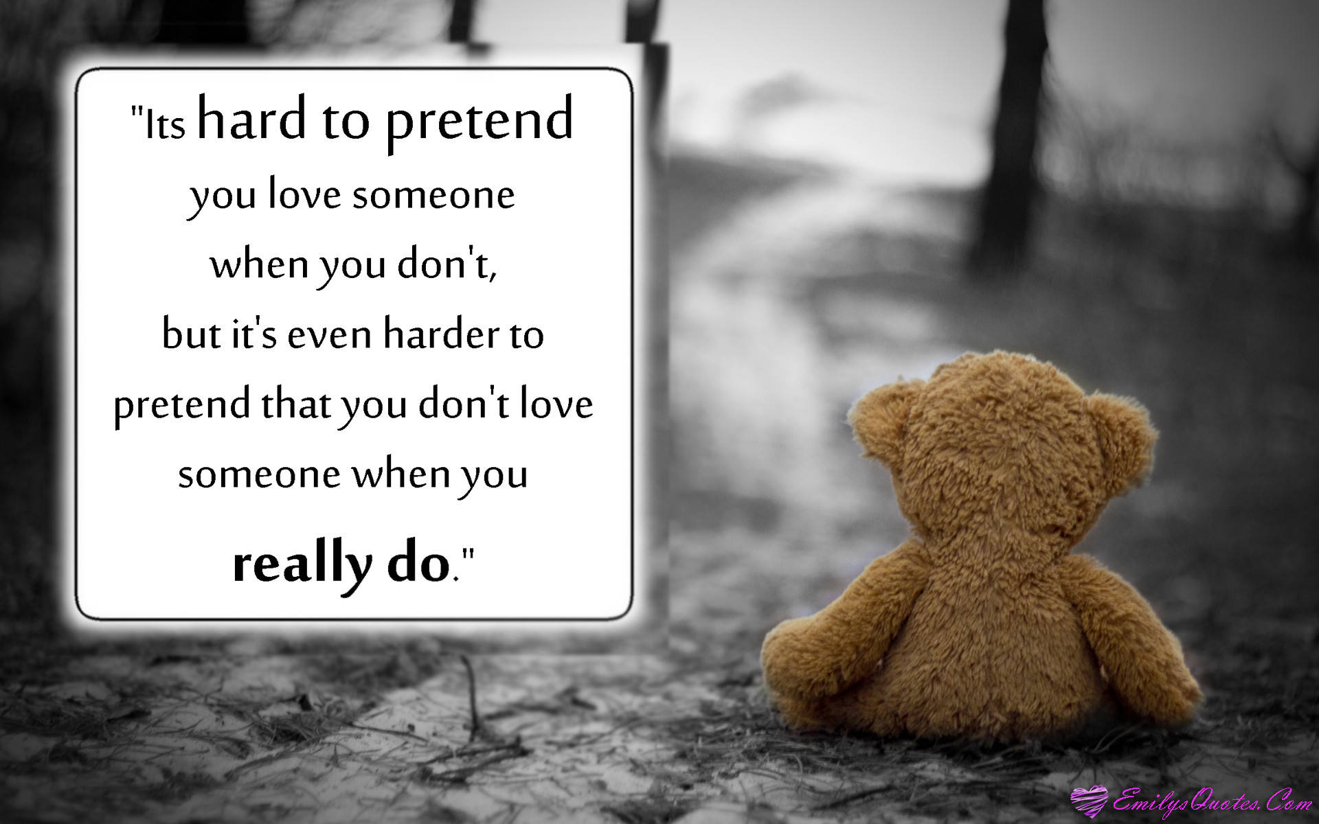 Sad Love Bear Background