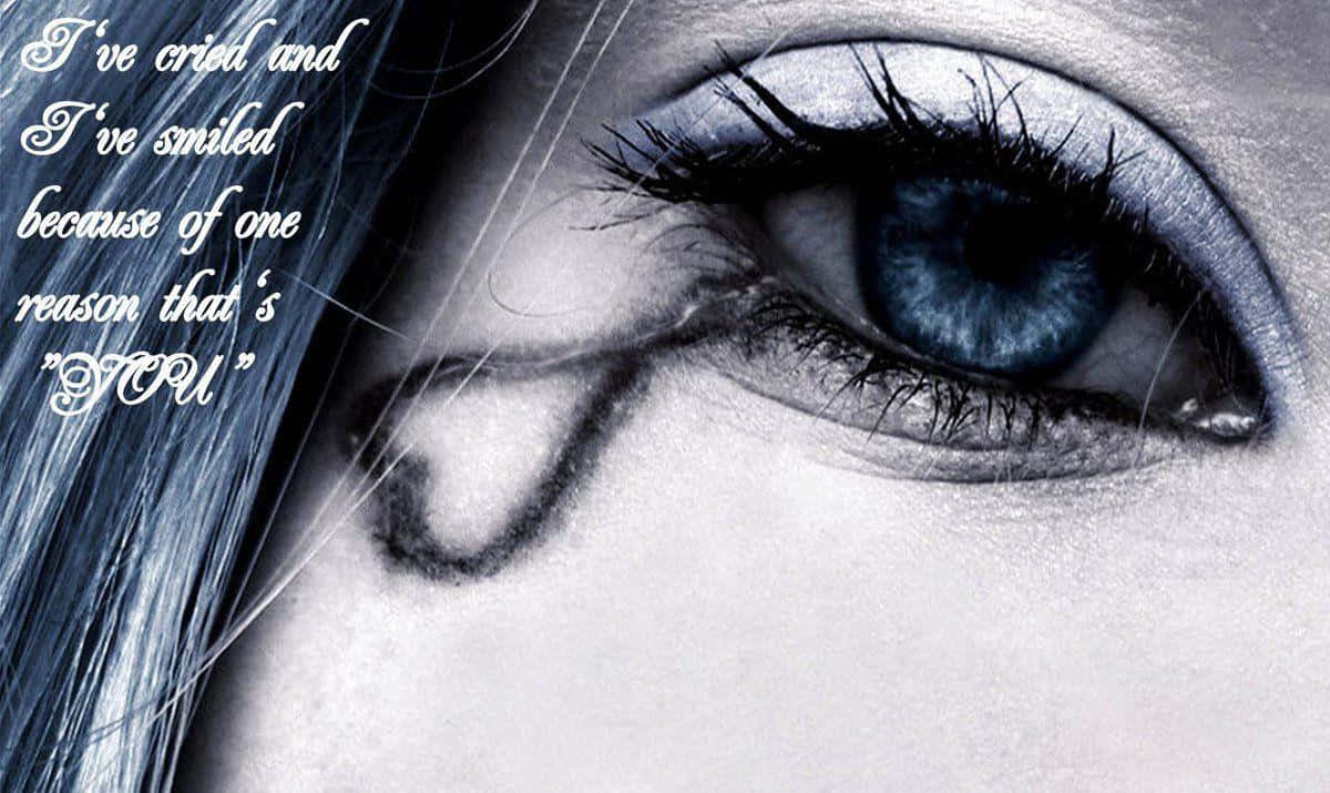 A Woman's Eye With A Quote On It