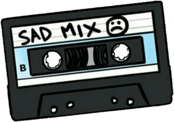 Sad Mix Cassette Tape Art PNG