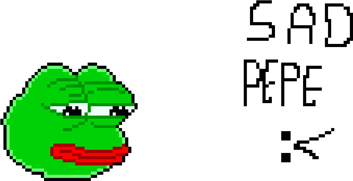 Sad Pepe Pixel Art, Hd Png Download PNG