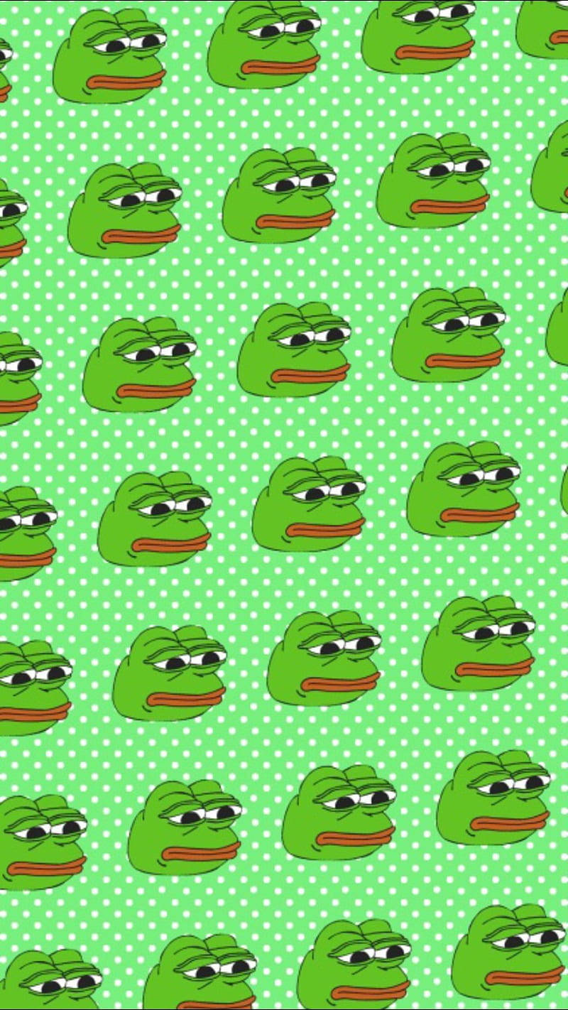 Sad Pepe The Frog Pattern Wallpaper