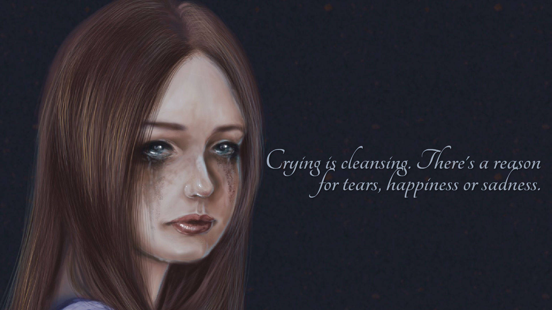 Sad Quotes Crying Is Cleansing Wallpaper