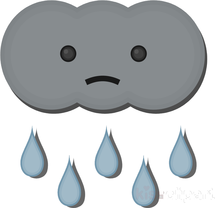 Sad Rain Cloud Clipart PNG