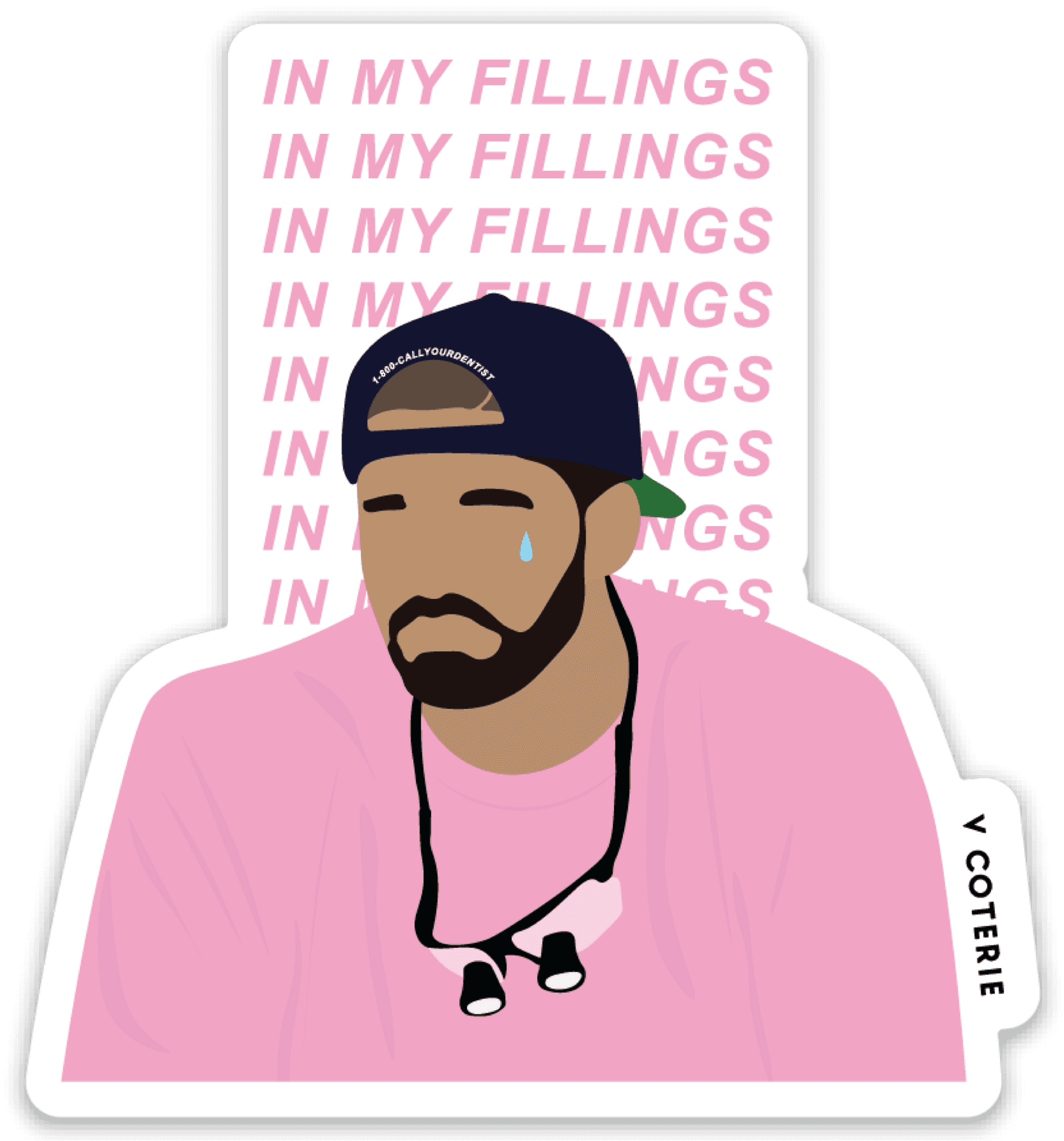 Sad Rapper Cartoon Sticker PNG