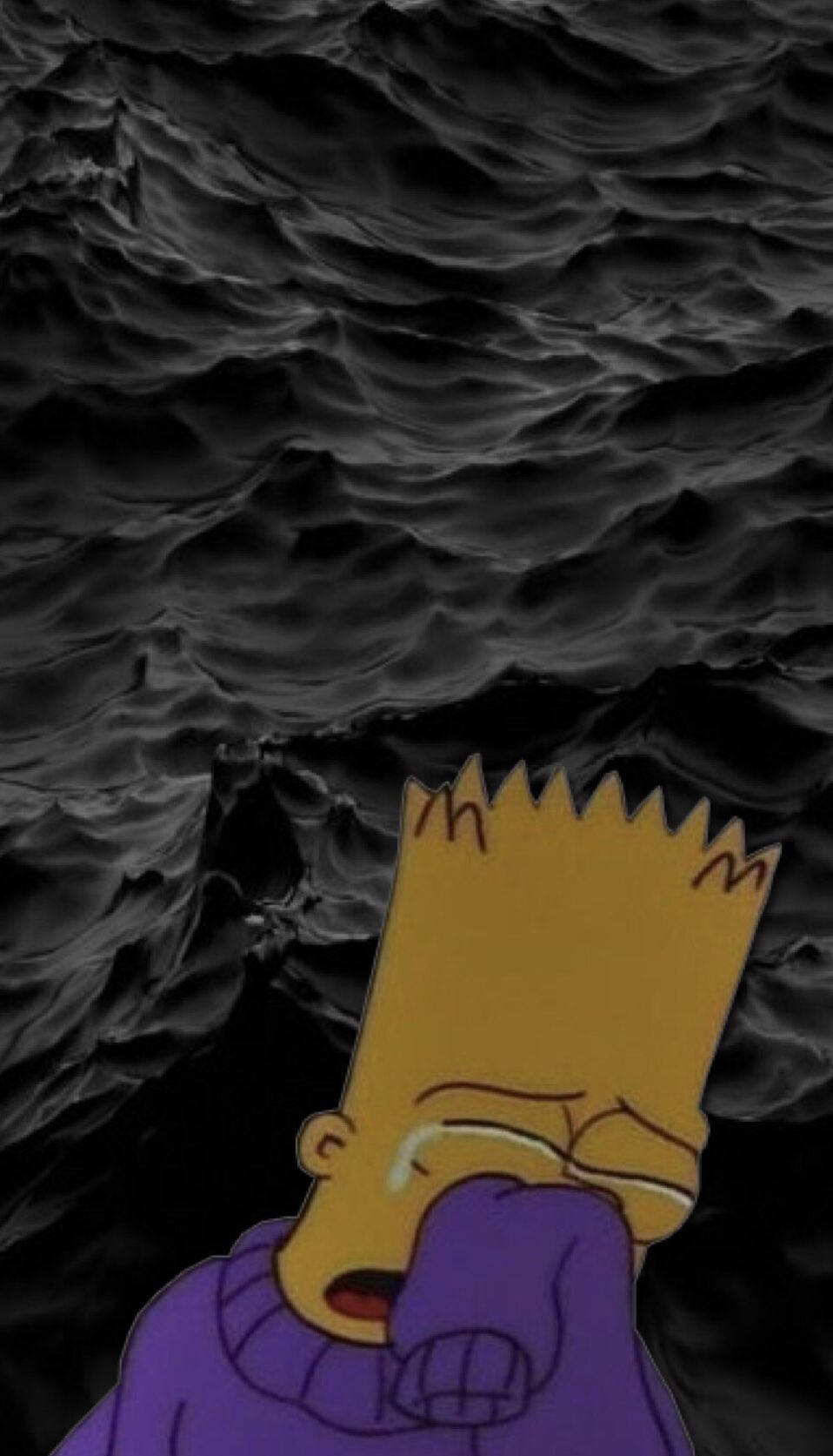 Sad Simpsons Dark Ocean Background