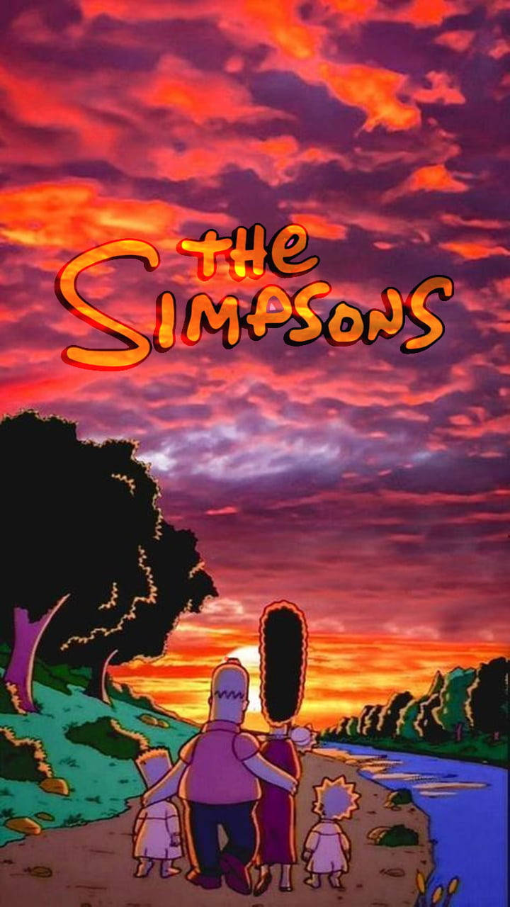 Sad Simpsons Family Sunset