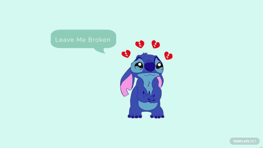 "Sad Stitch looks to the sky with a heavy heart" Wallpaper
