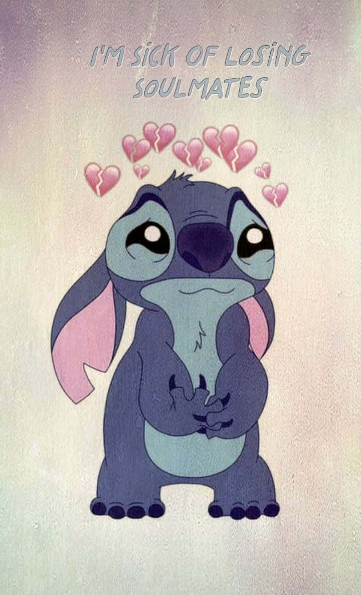 Image  "Sad Stitch from Lilo and Stitch Feeling Lonely." Wallpaper
