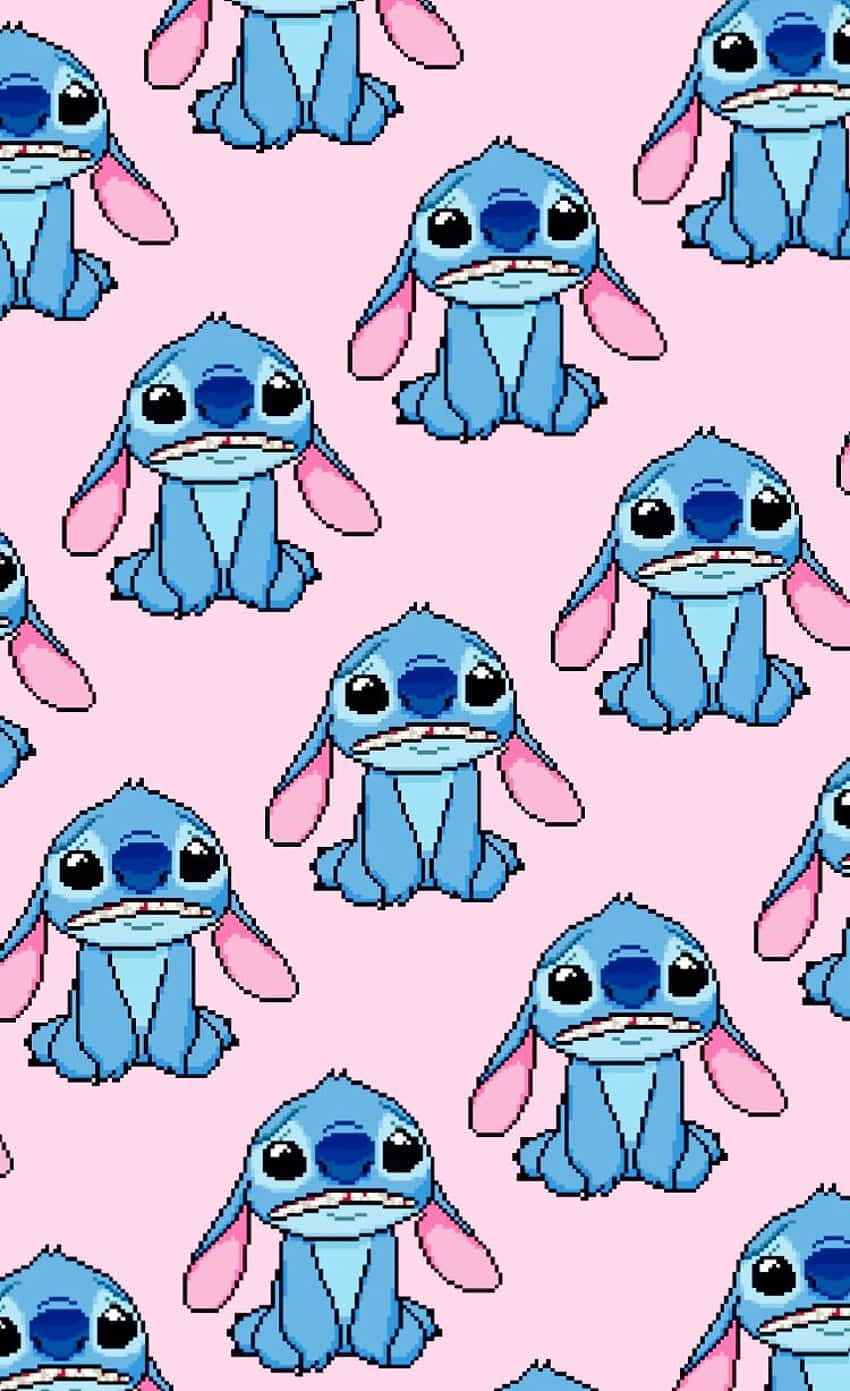 Though this Stitch may initially appear to be smiling, it is actually quite sad. Wallpaper