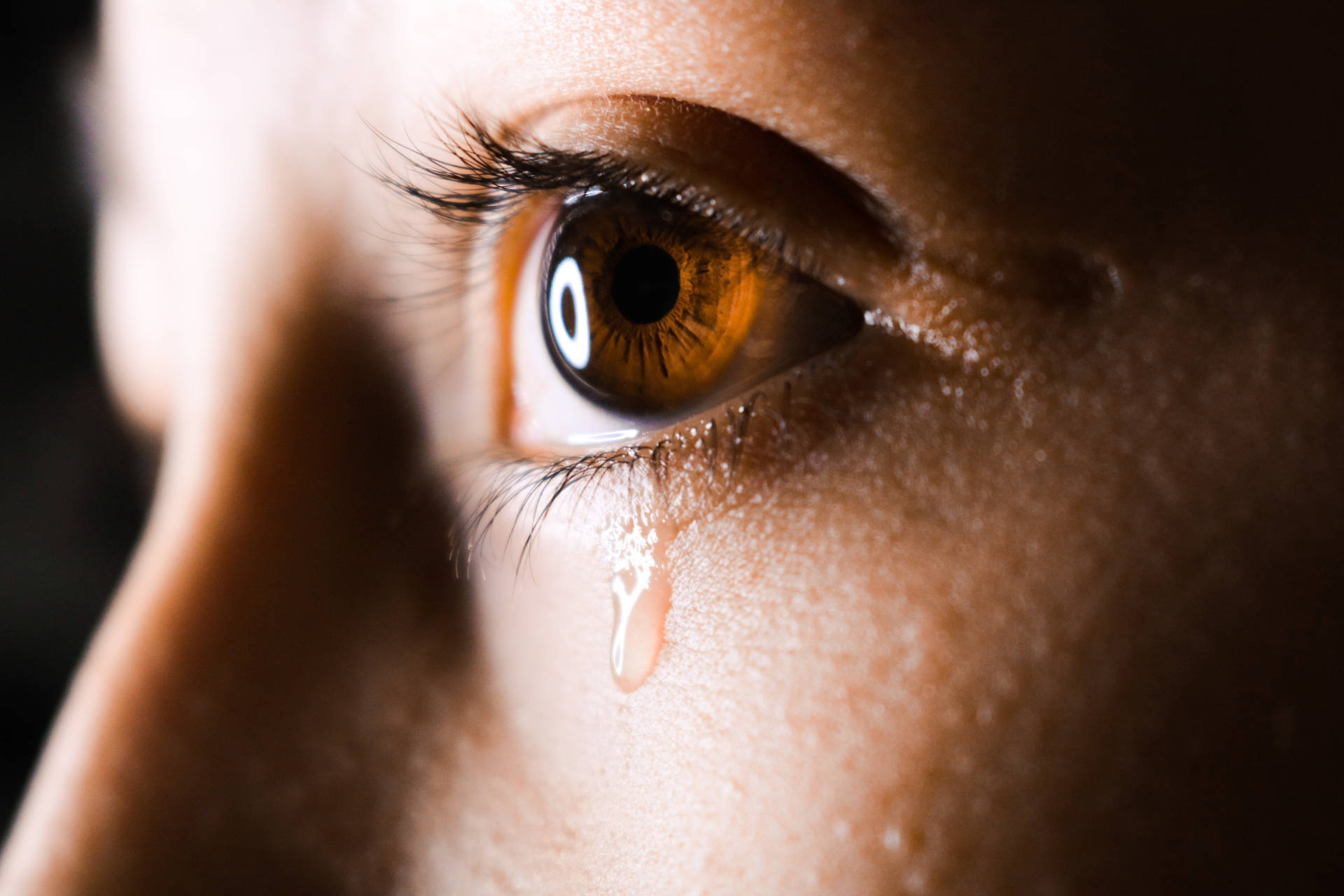 Sad Teary Eyed Woman Wallpaper