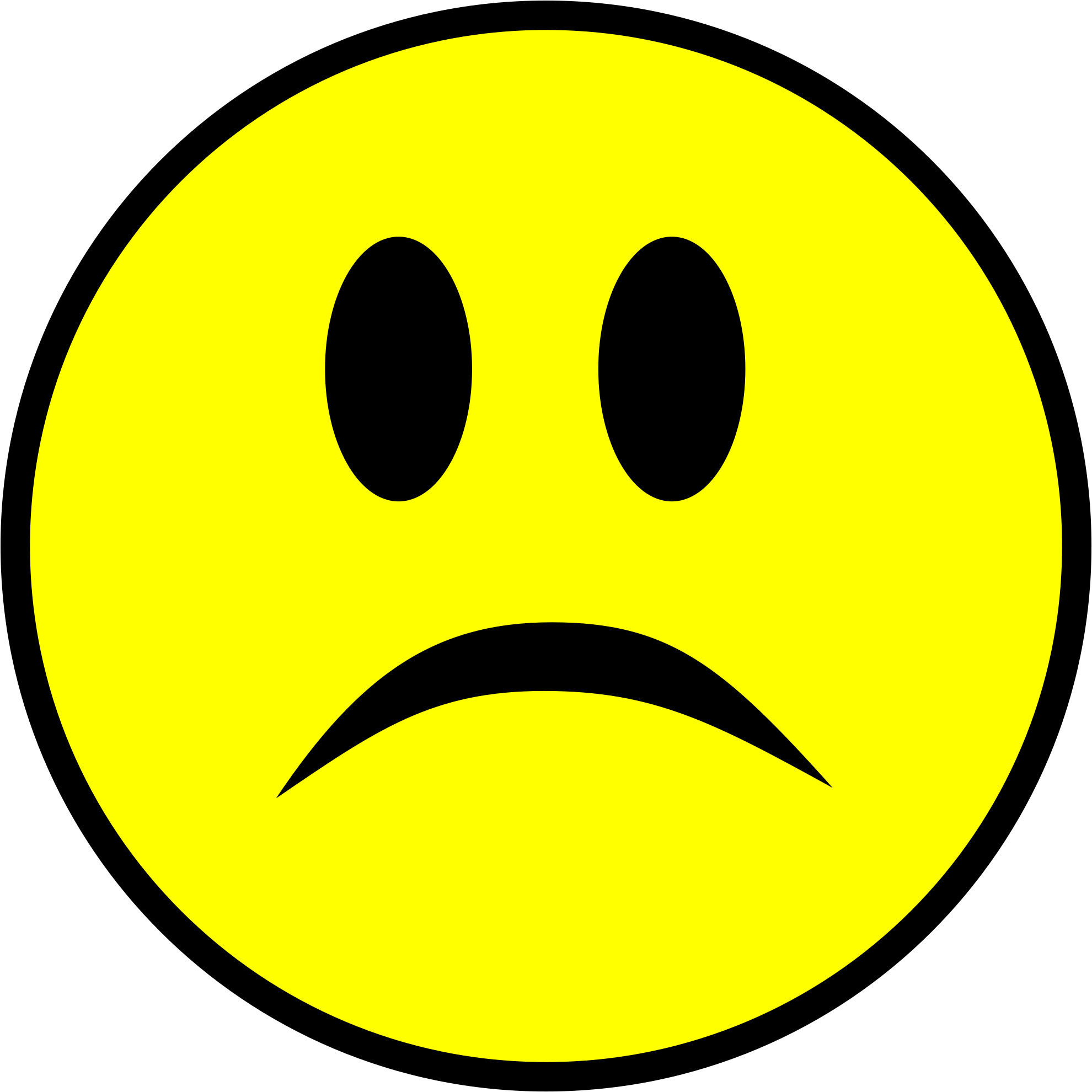 Sad Yellow Face Emoji PNG