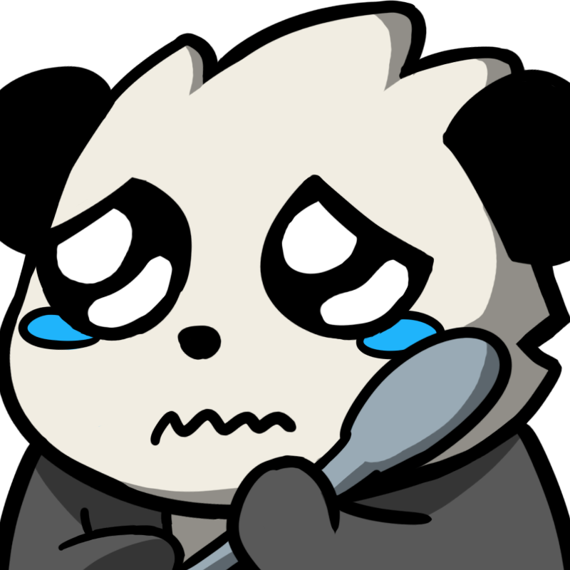 Download Sad Panda Cartoon Character