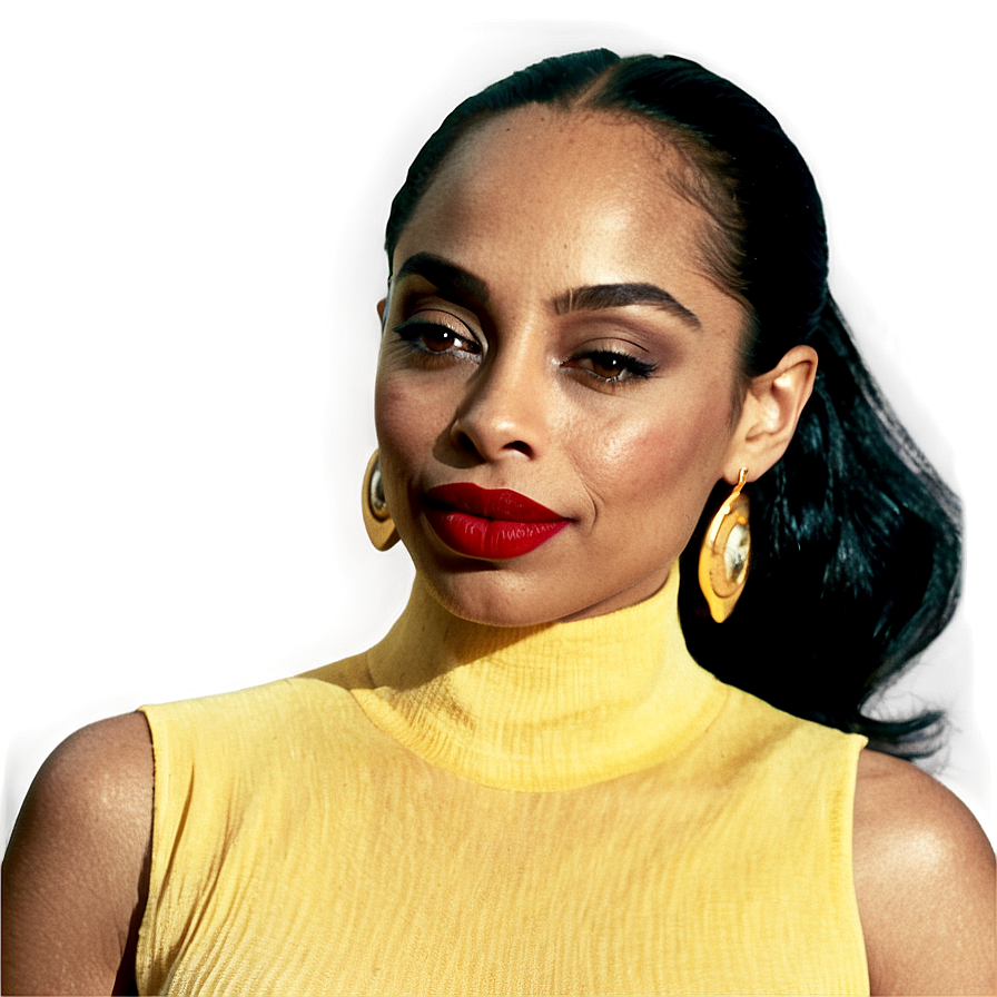 Download Sade Iconic Fashion Look Png Ctr | Wallpapers.com