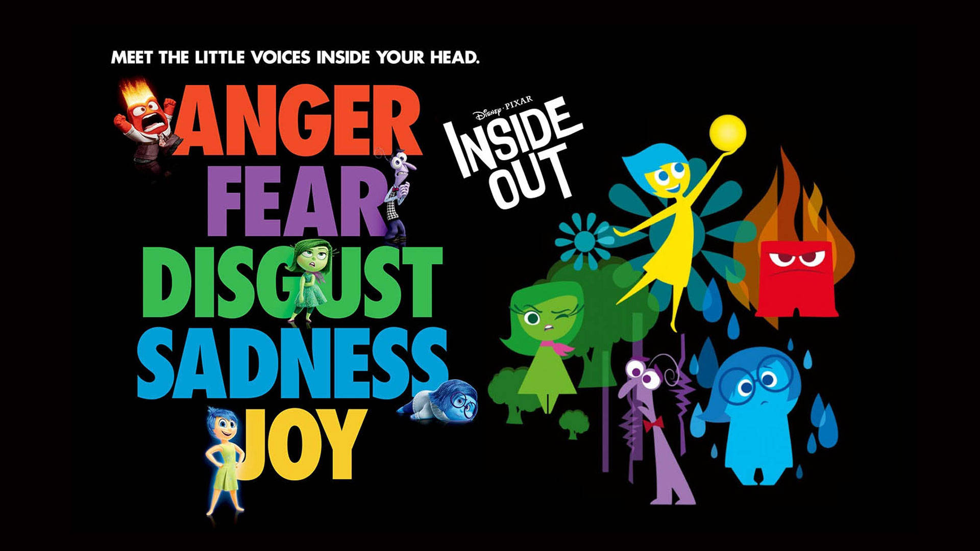 Sadness Inside Out Different Emotions Wallpaper