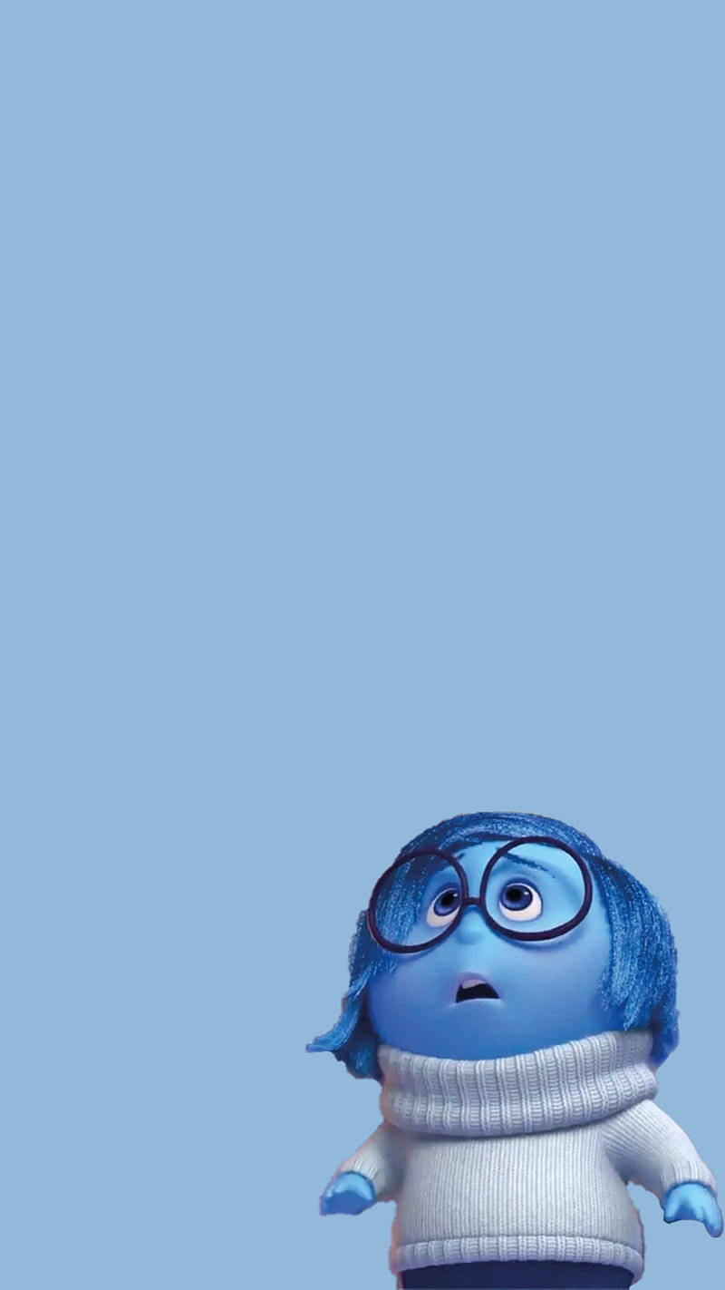 Sadness Inside Out In Blue Wallpaper
