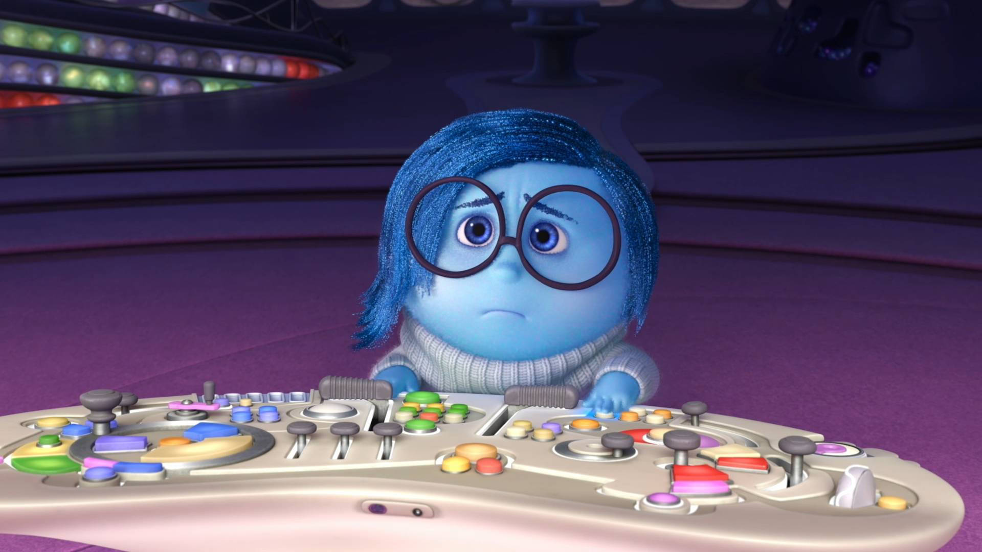 Sadness Inside Out Playing Video Game Wallpaper
