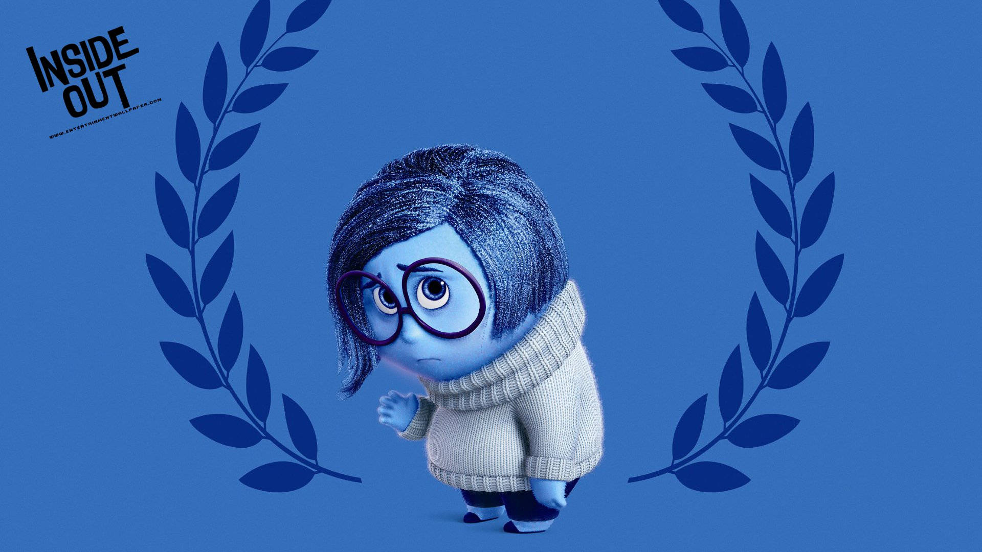 Sadness Inside Out Rounded Leaf Wallpaper