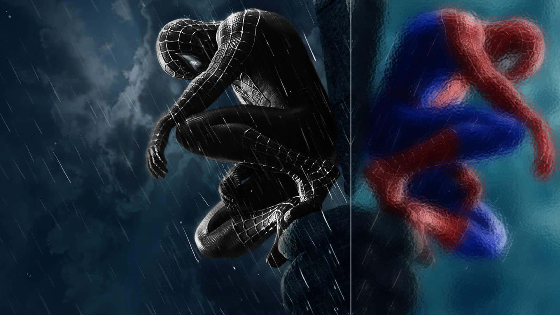 Trist refleksion af Spider Man Wallpaper