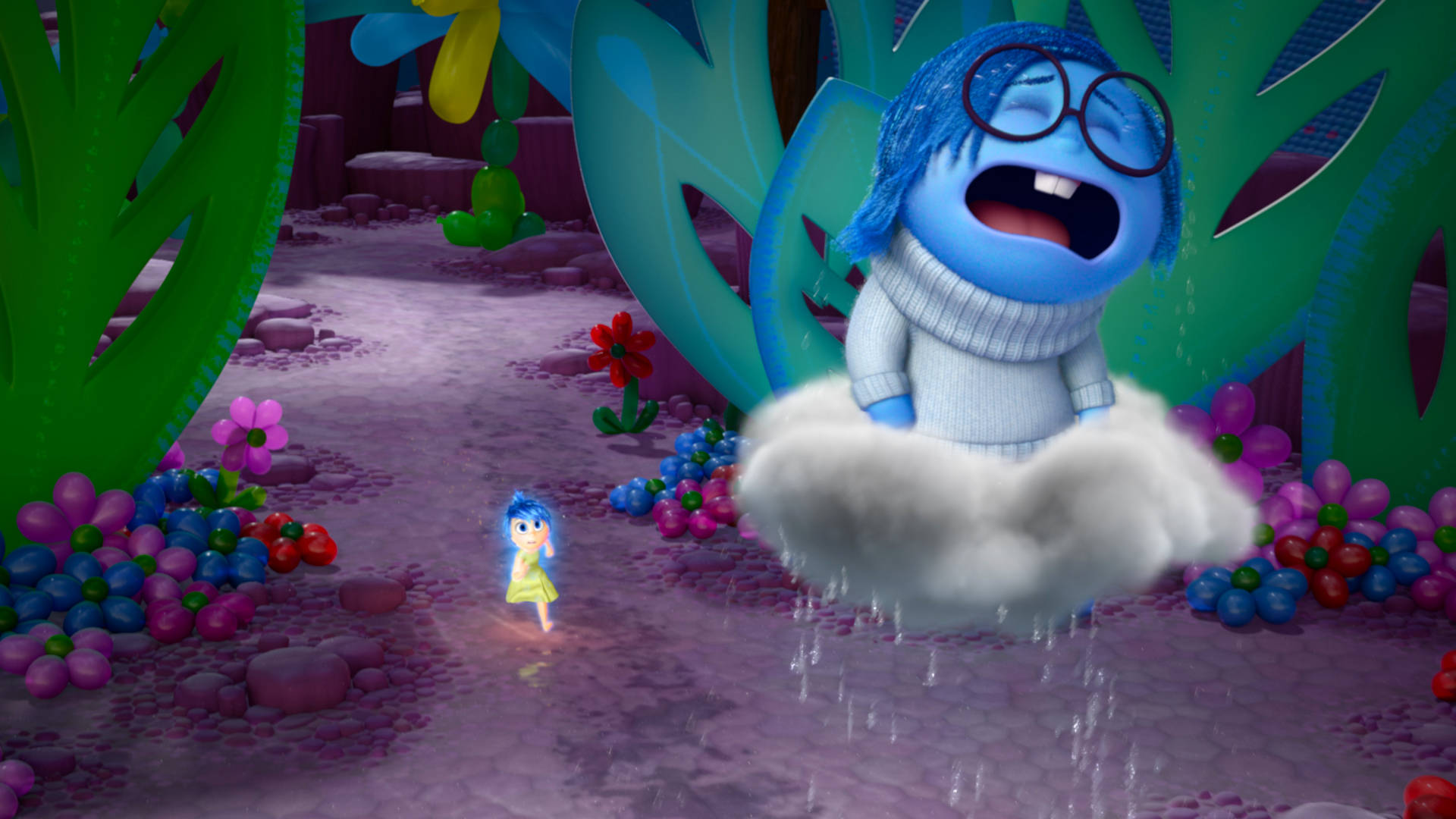 Sadness With Joy Inside Out Wallpaper