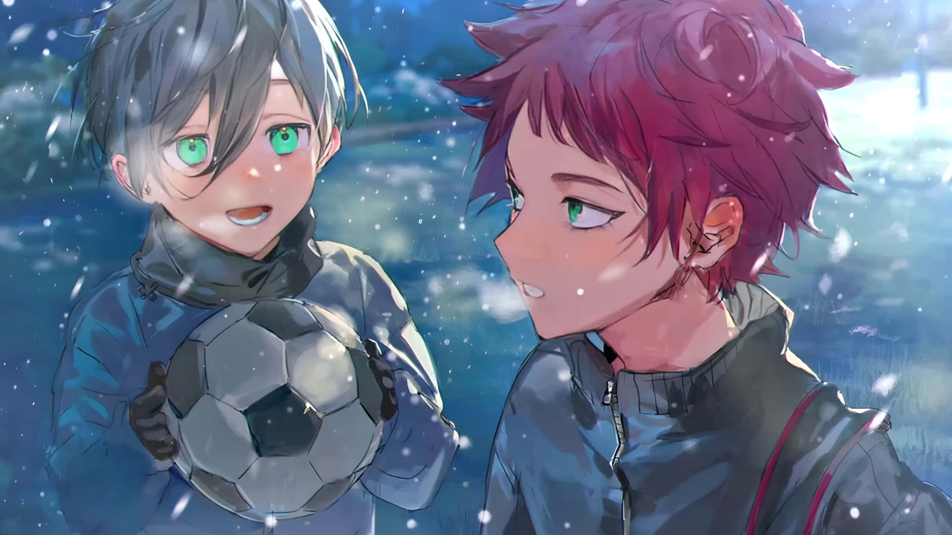 Escena De Fútbol De Invierno De Sae Itoshi Fondo de pantalla