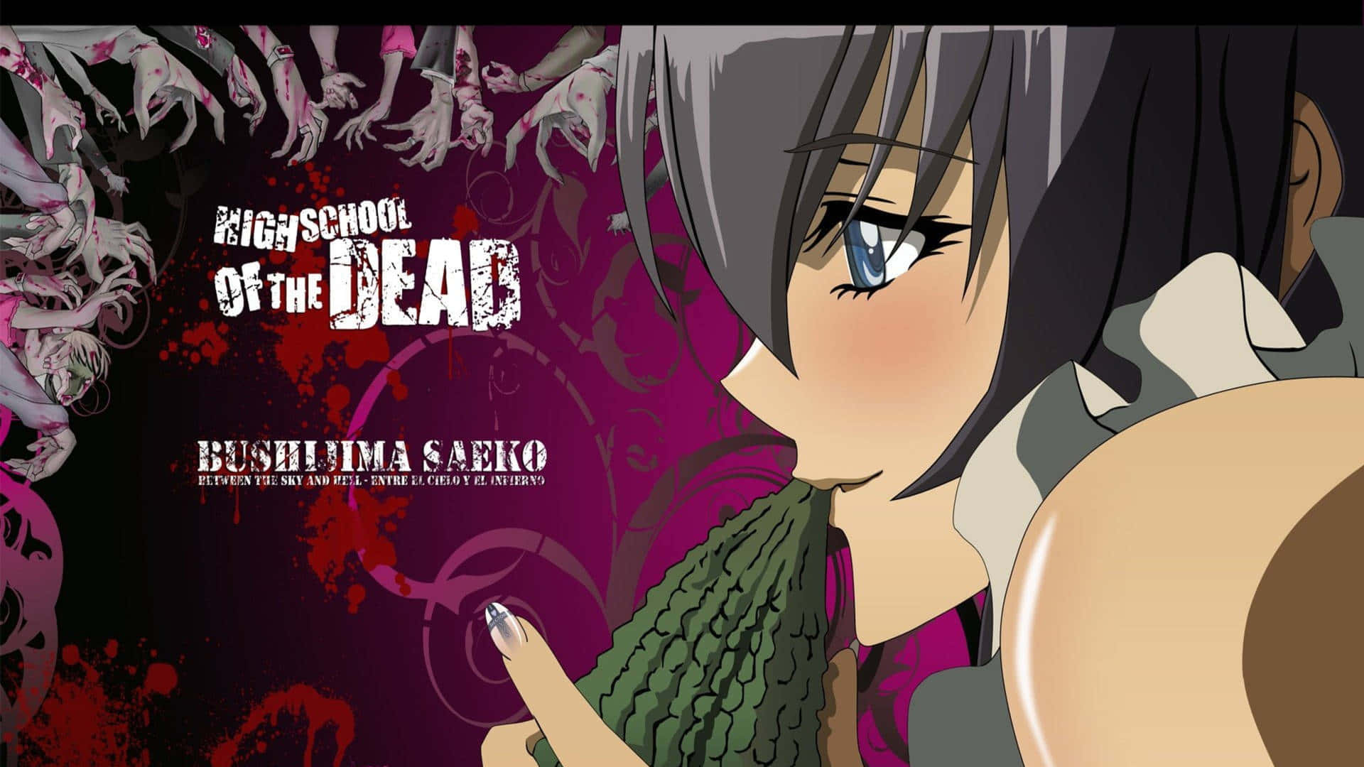 Saeko Busujima In Action Wallpaper