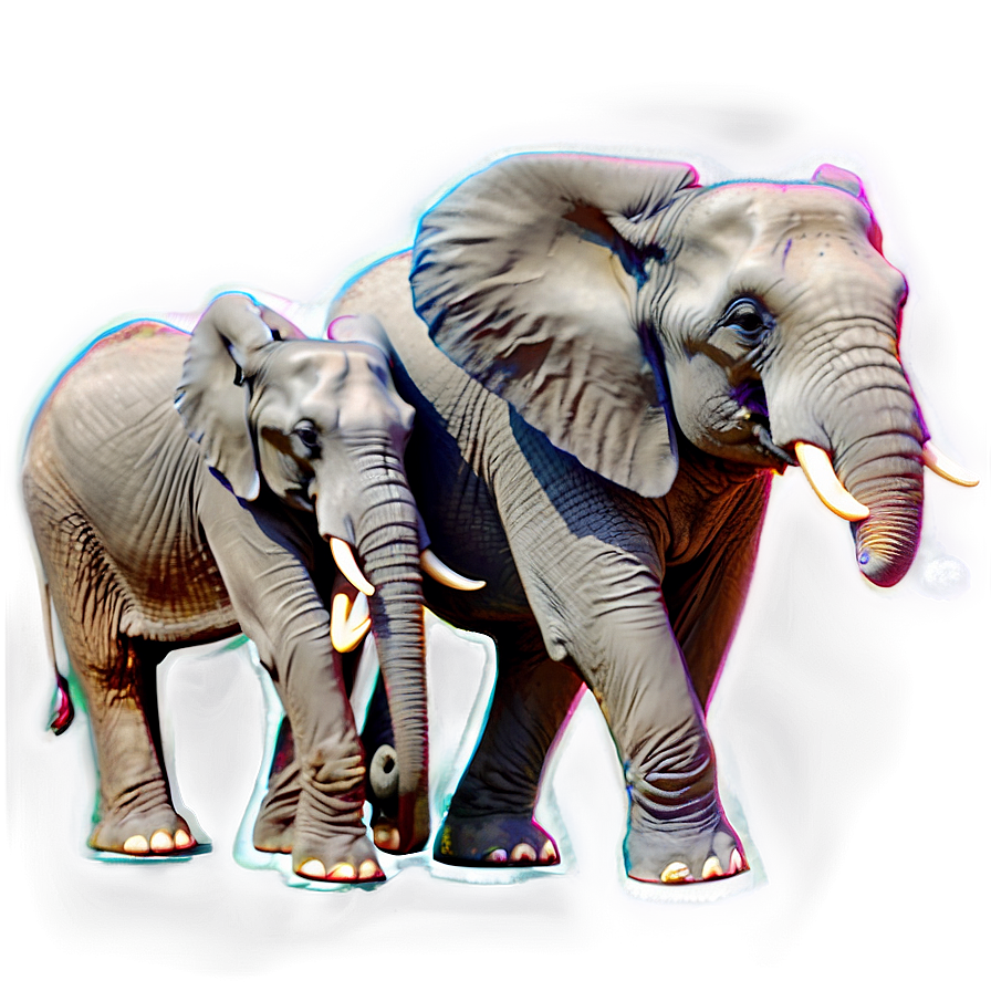 Safari Elephant Herd Png 06122024 PNG
