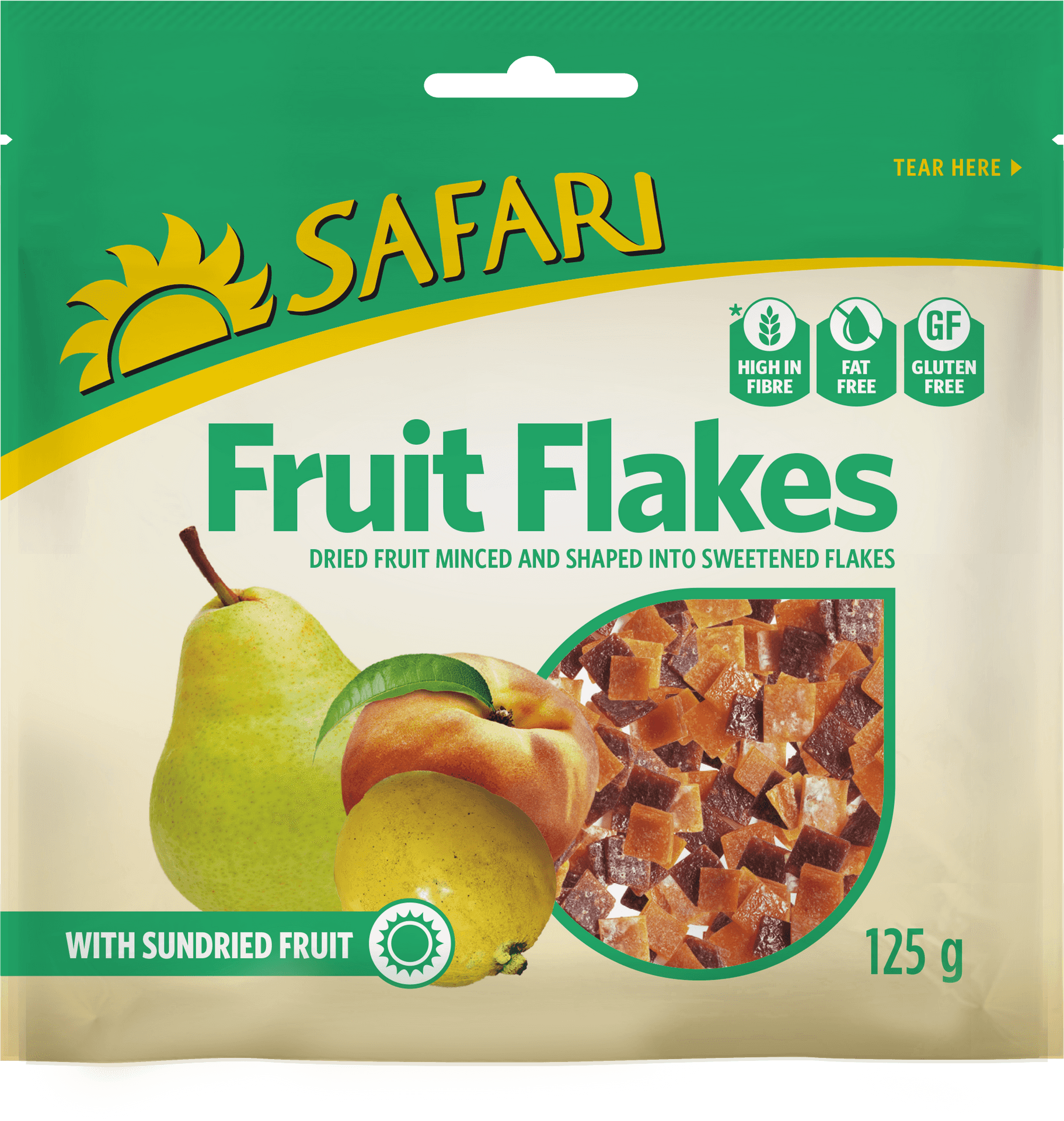 Safari Fruit Flakes Dried Fruit Package125g PNG