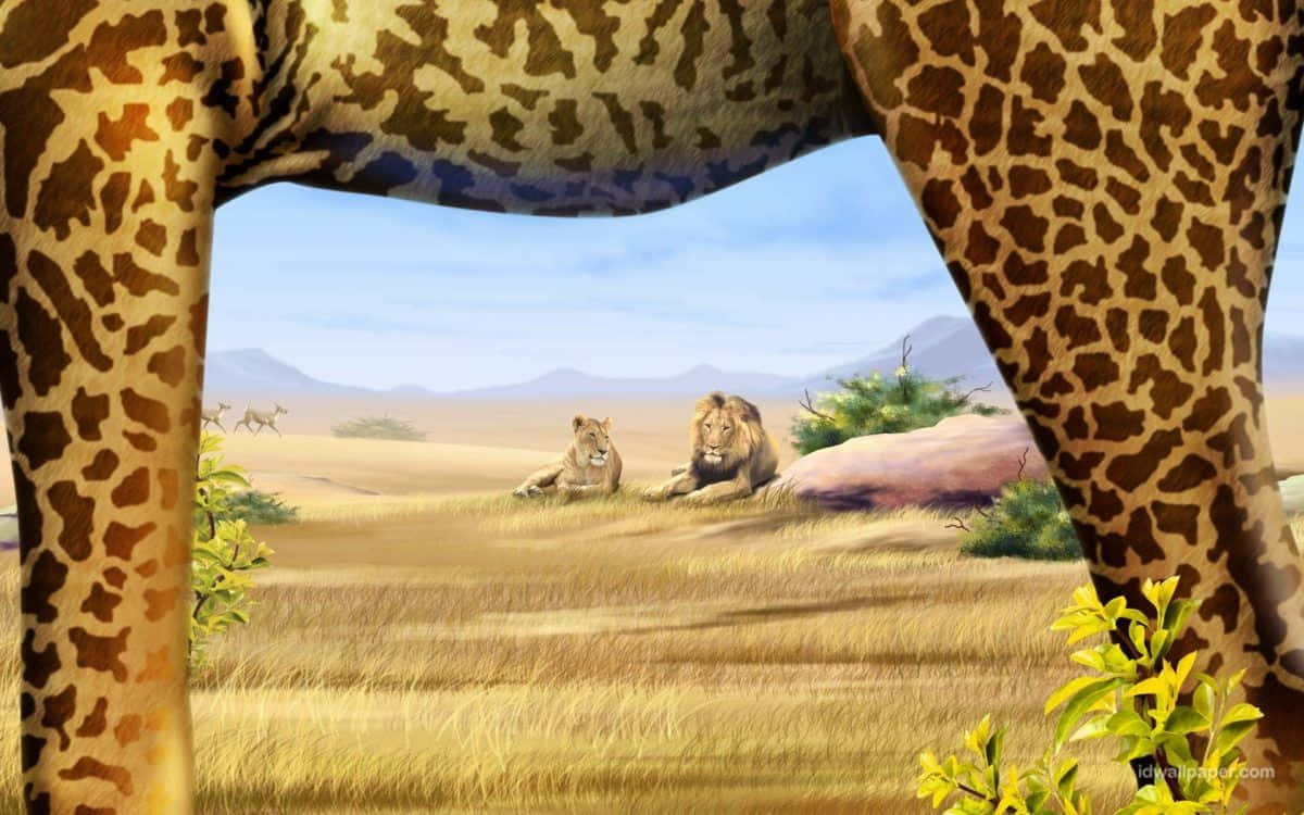 Safarigiraffe Afrikansk Vilda Bilden
