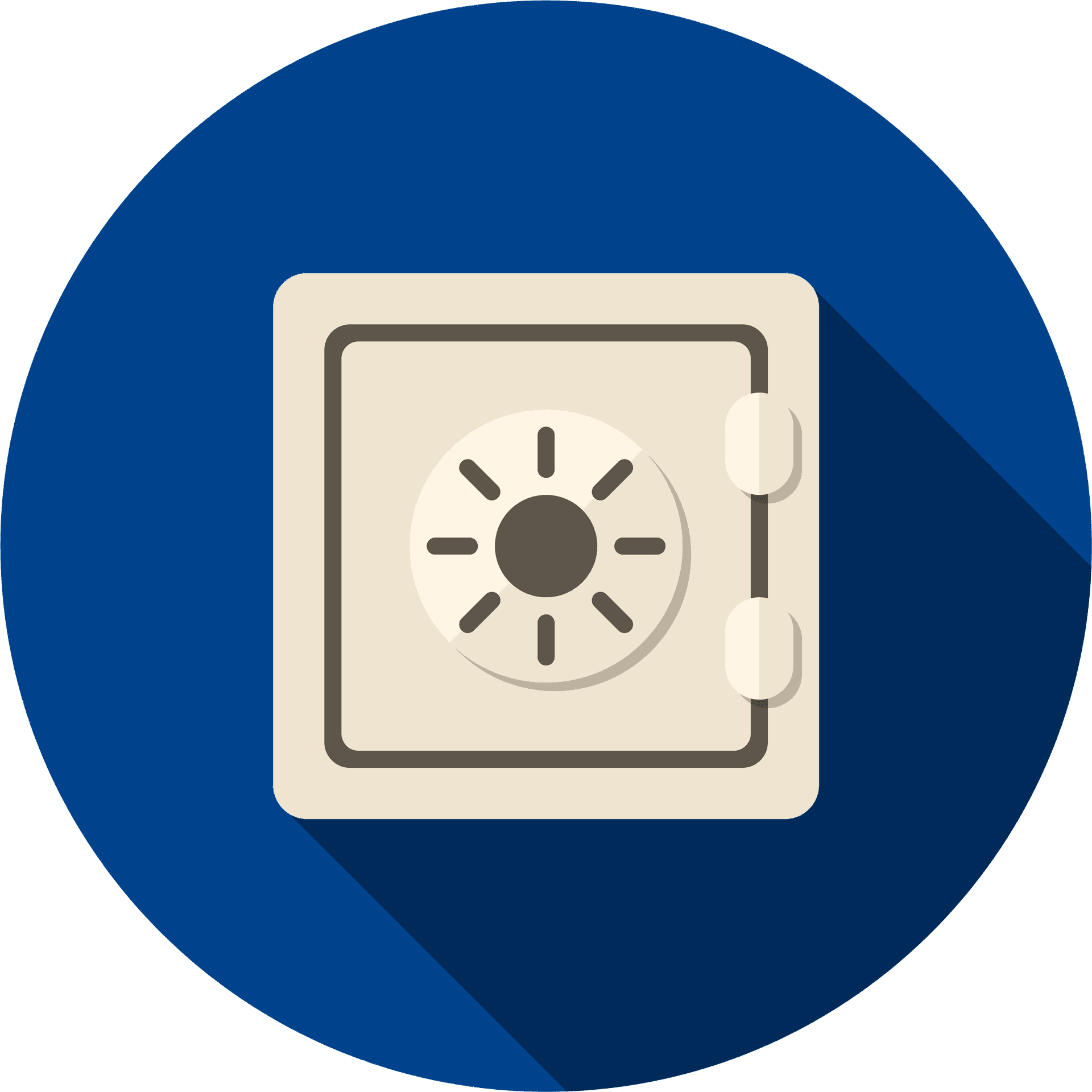 Safe Icon Flat Design PNG