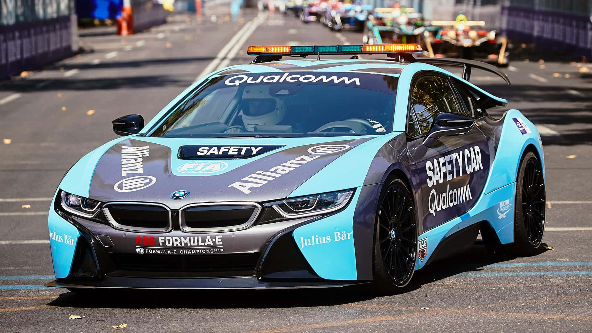 Racing Safety Car in Action Wallpaper